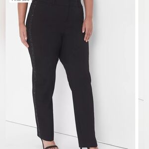 Signature Fit Perfect Drape Straight Leg Pant Sequin Side Tape‎ New Size 20